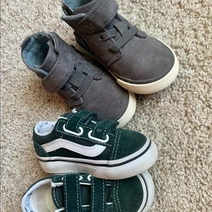 Toddler (boys) size 5 Vans + Cat & Jack shoes
